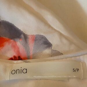 Onia Kelly Scoop Neck White Gray and Pink One Piece Bathing Suit Size SP